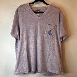Pre-Loved Lavender Eeyore โSleepโ Shirt w/ Embroidered Pocket Size 1XL (14-16W)